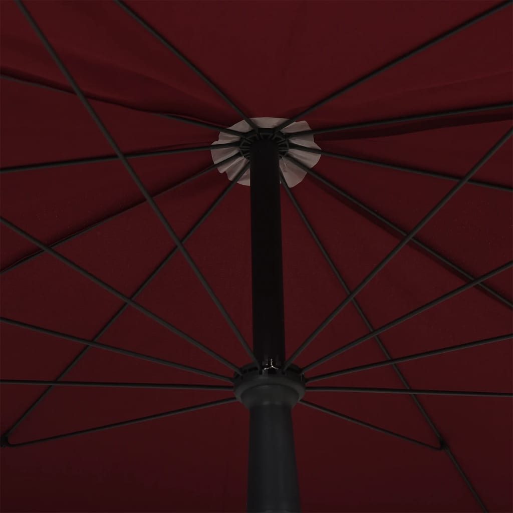 Umbrelă de grădină cu stâlp, roșu bordo, 200x130 cm Lando - Lando