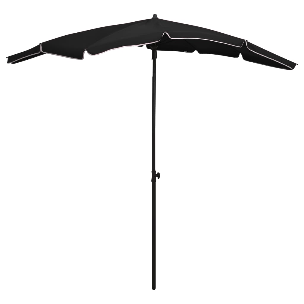 Umbrelă de grădină cu stâlp, negru, 200x130 cm Lando - Lando