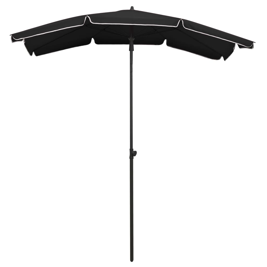 Umbrelă de grădină cu stâlp, negru, 200x130 cm Lando - Lando