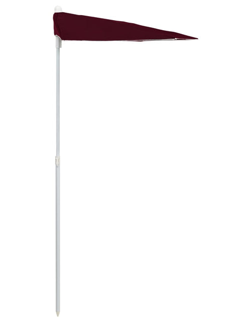 Загрузите изображение в средство просмотра галереи, Umbrelă de grădină cu stâlp, roșu bordo, 180x90 cm, semirotundă Lando - Lando
