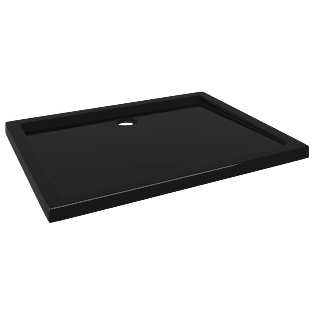 Cădiță de duș dreptunghiulară din ABS, negru, 80x100 cm - Lando