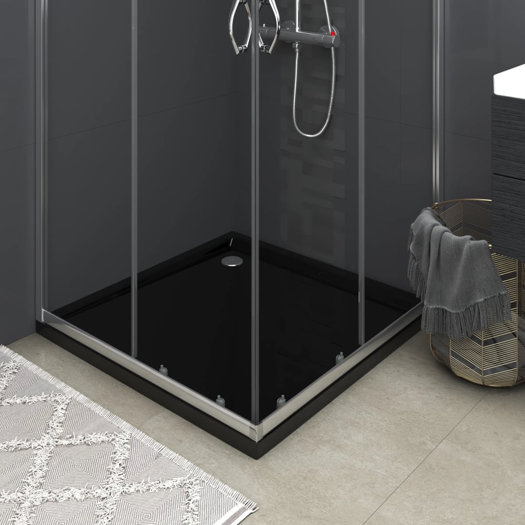 Cădiță de duș pătrată din ABS, negru, 90x90 cm Lando - Lando