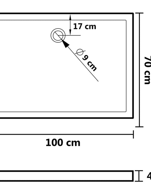 Загрузите изображение в средство просмотра галереи, Cădiță de duș dreptunghiulară din ABS, negru, 70x100 cm Lando - Lando
