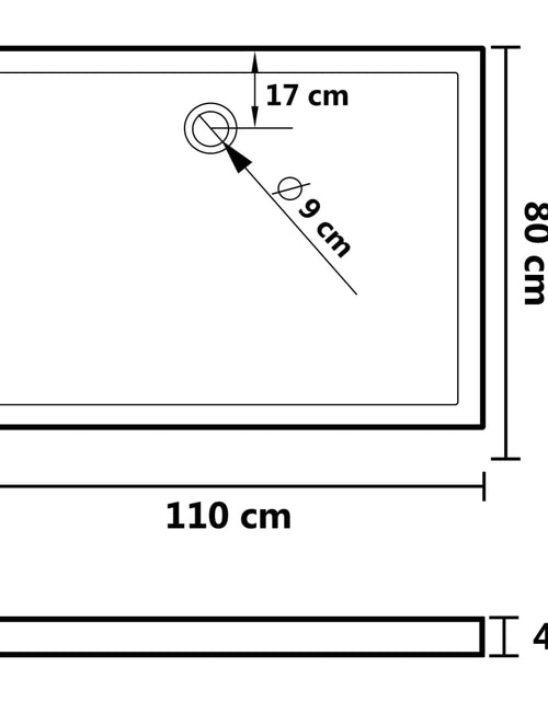Загрузите изображение в средство просмотра галереи, Cădiță de duș dreptunghiulară din ABS, negru, 80 x 110 cm Lando - Lando
