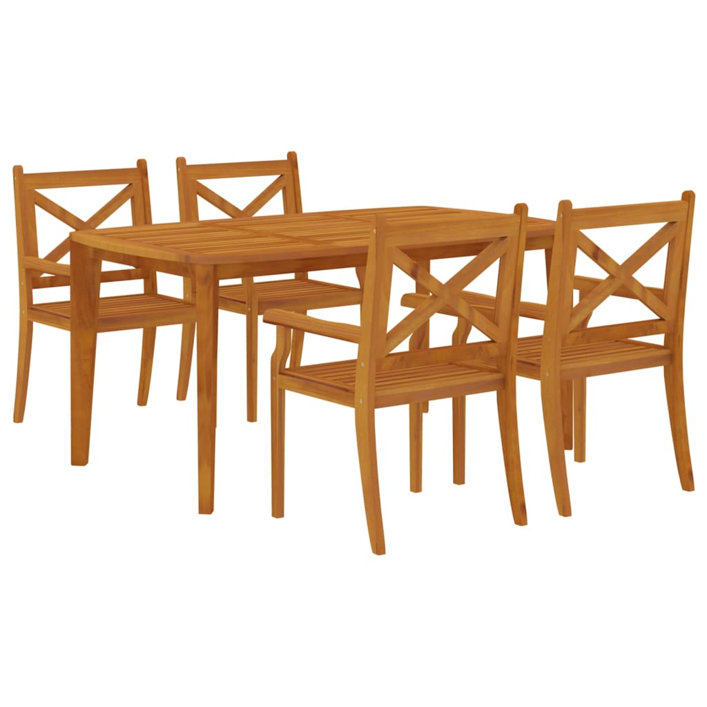 Set mobilier de grădină, 5 piese, lemn masiv de acacia - Lando