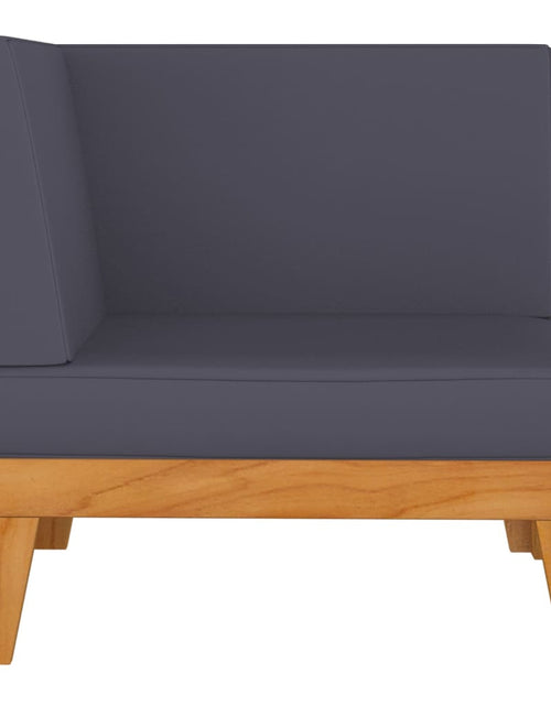 Încărcați imaginea în vizualizatorul Galerie, Set canapea 2 locuri cu perne gri închis, lemn masiv acacia - Lando
