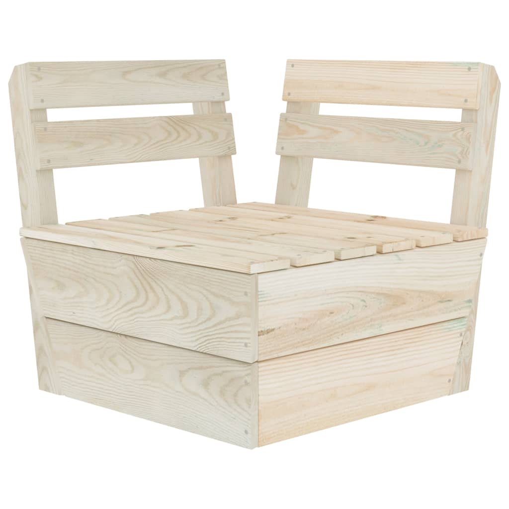 Canapea colțar modulară din paleți, lemn de molid tratat - Lando