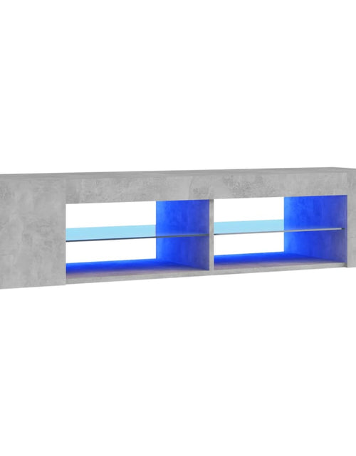 Încărcați imaginea în vizualizatorul Galerie, Comodă TV cu lumini LED, gri beton, 135x39x30 cm Lando - Lando
