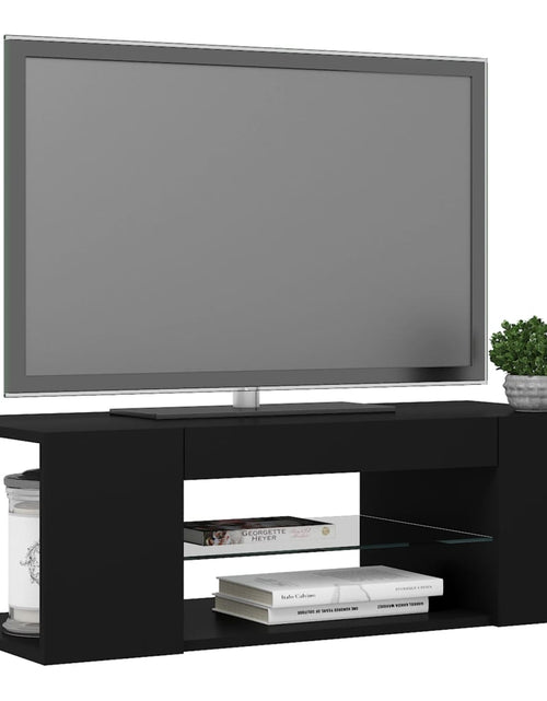 Încărcați imaginea în vizualizatorul Galerie, Comodă TV cu lumini LED, negru, 90x39x30 cm Lando - Lando
