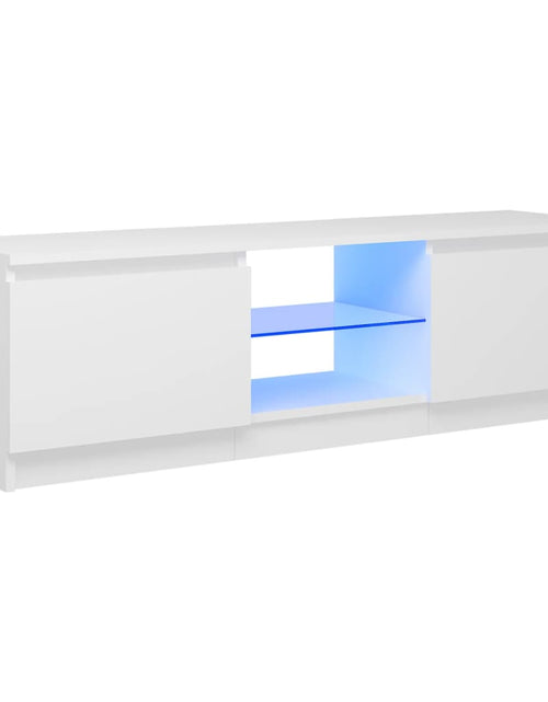 Загрузите изображение в средство просмотра галереи, Comodă TV cu lumini LED, alb, 120x30x35,5 cm Lando - Lando

