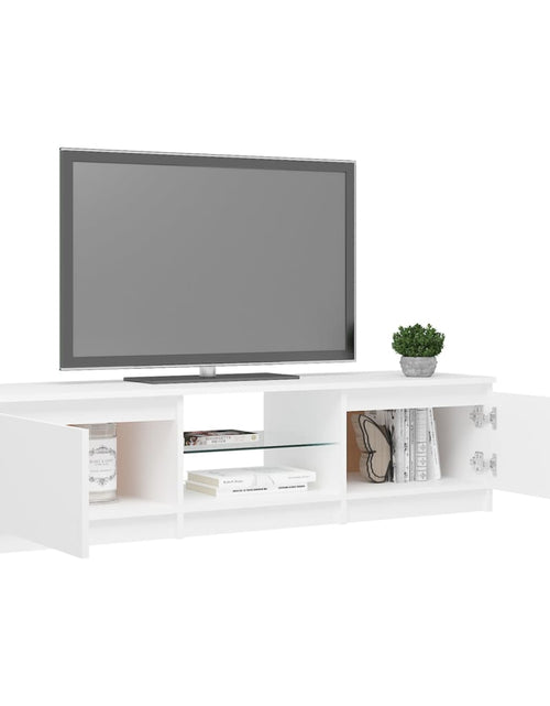 Загрузите изображение в средство просмотра галереи, Comodă TV cu lumini LED, alb, 140x40x35,5 cm Lando - Lando
