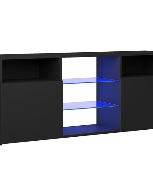 Загрузите изображение в средство просмотра галереи, Comodă TV cu lumini LED, negru, 120x30x50 cm Lando - Lando
