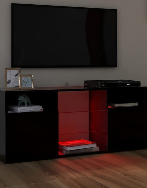 Încărcați imaginea în vizualizatorul Galerie, Comodă TV cu lumini LED, negru, 120x30x50 cm Lando - Lando
