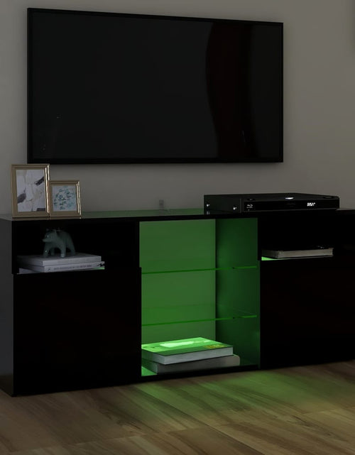 Загрузите изображение в средство просмотра галереи, Comodă TV cu lumini LED, negru, 120x30x50 cm Lando - Lando
