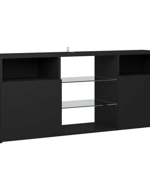 Загрузите изображение в средство просмотра галереи, Comodă TV cu lumini LED, negru, 120x30x50 cm Lando - Lando
