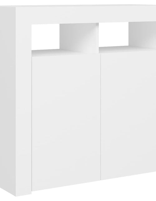 Încărcați imaginea în vizualizatorul Galerie, Servantă cu lumini LED, alb, 80x35x75 cm Lando - Lando
