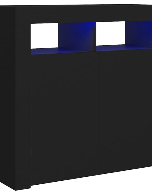 Încărcați imaginea în vizualizatorul Galerie, Servantă cu lumini LED, negru, 80x35x75 cm Lando - Lando
