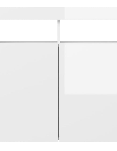 Загрузите изображение в средство просмотра галереи, Servantă cu lumini LED, alb extralucios, 80x35x75 cm Lando - Lando
