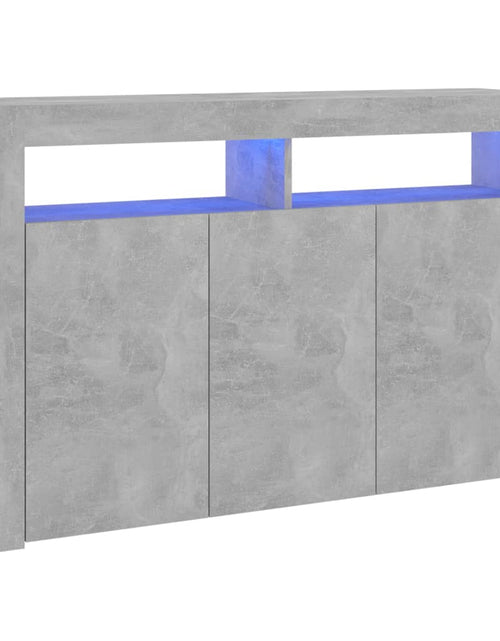 Загрузите изображение в средство просмотра галереи, Servantă cu lumini LED,gri beton, 115,5x30x75 cm Lando - Lando

