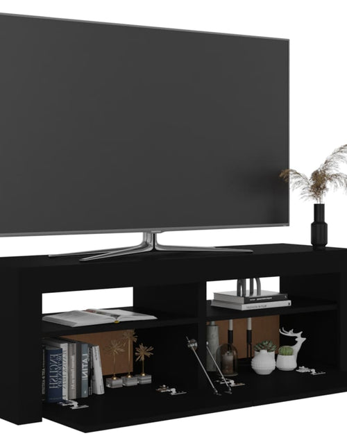 Загрузите изображение в средство просмотра галереи, Comodă TV cu lumini LED, negru, 120x35x40 cm Lando - Lando
