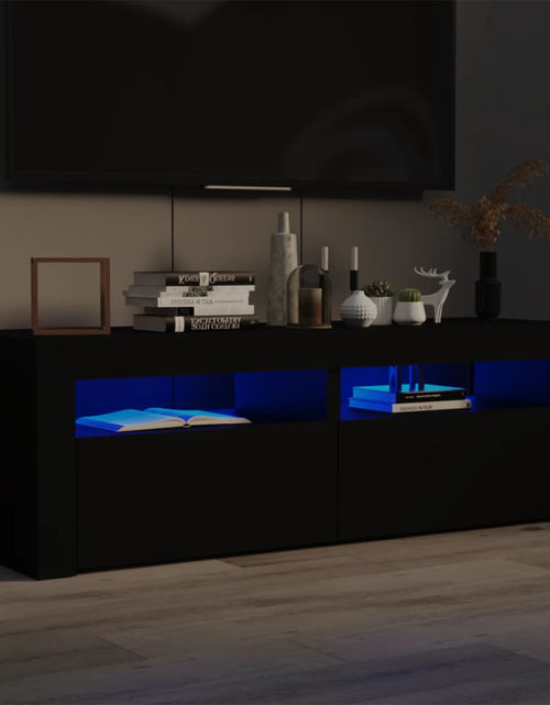 Загрузите изображение в средство просмотра галереи, Comodă TV cu lumini LED, negru, 120x35x40 cm Lando - Lando
