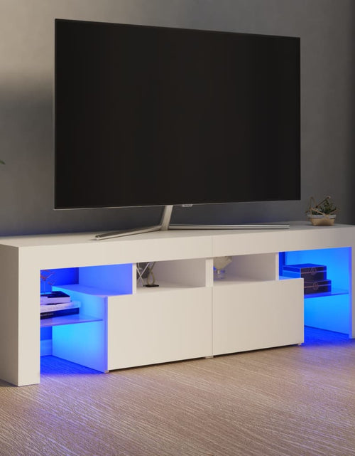 Загрузите изображение в средство просмотра галереи, Comodă TV cu lumini LED, alb, 140x36,5x40 cm Lando - Lando
