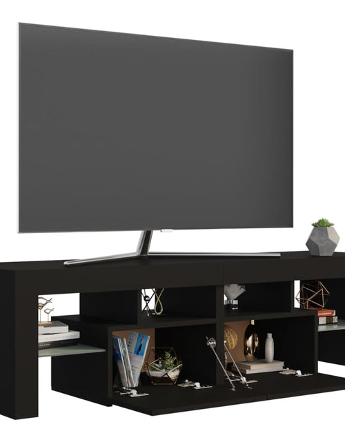 Загрузите изображение в средство просмотра галереи, Comodă TV cu lumini LED, negru, 140x36,5x40 cm Lando - Lando
