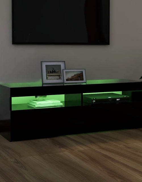 Încărcați imaginea în vizualizatorul Galerie, Comodă TV cu lumini LED, negru, 120x35x40 cm Lando - Lando

