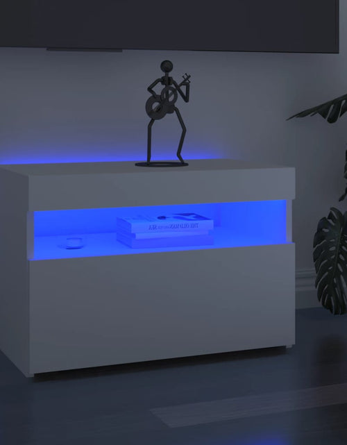 Încărcați imaginea în vizualizatorul Galerie, Comodă TV cu lumini LED, alb, 60x35x40 cm Lando - Lando
