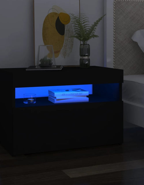 Загрузите изображение в средство просмотра галереи, Comodă TV cu lumini LED, negru, 60x35x40 cm Lando - Lando
