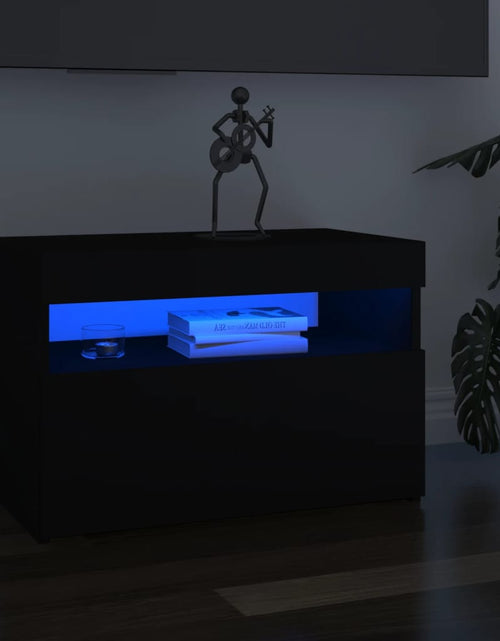 Încărcați imaginea în vizualizatorul Galerie, Comodă TV cu lumini LED, negru, 60x35x40 cm Lando - Lando
