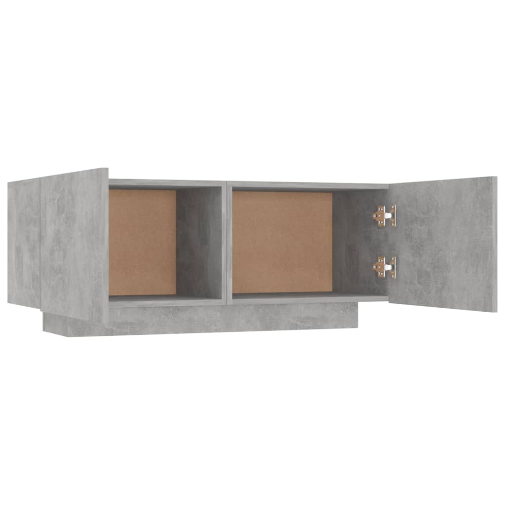 Comodă TV, gri beton, 100x35x40 cm, lemn prelucrat Lando - Lando