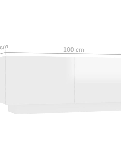 Загрузите изображение в средство просмотра галереи, Comodă TV, alb extralucios, 100x35x40 cm, PAL Lando - Lando
