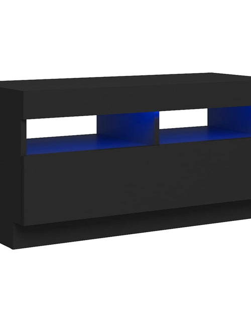 Загрузите изображение в средство просмотра галереи, Comodă TV cu lumini LED, negru, 80x35x40 cm Lando - Lando
