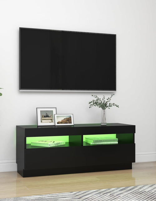 Încărcați imaginea în vizualizatorul Galerie, Comodă TV cu lumini LED, negru, 100x35x40 cm Lando - Lando
