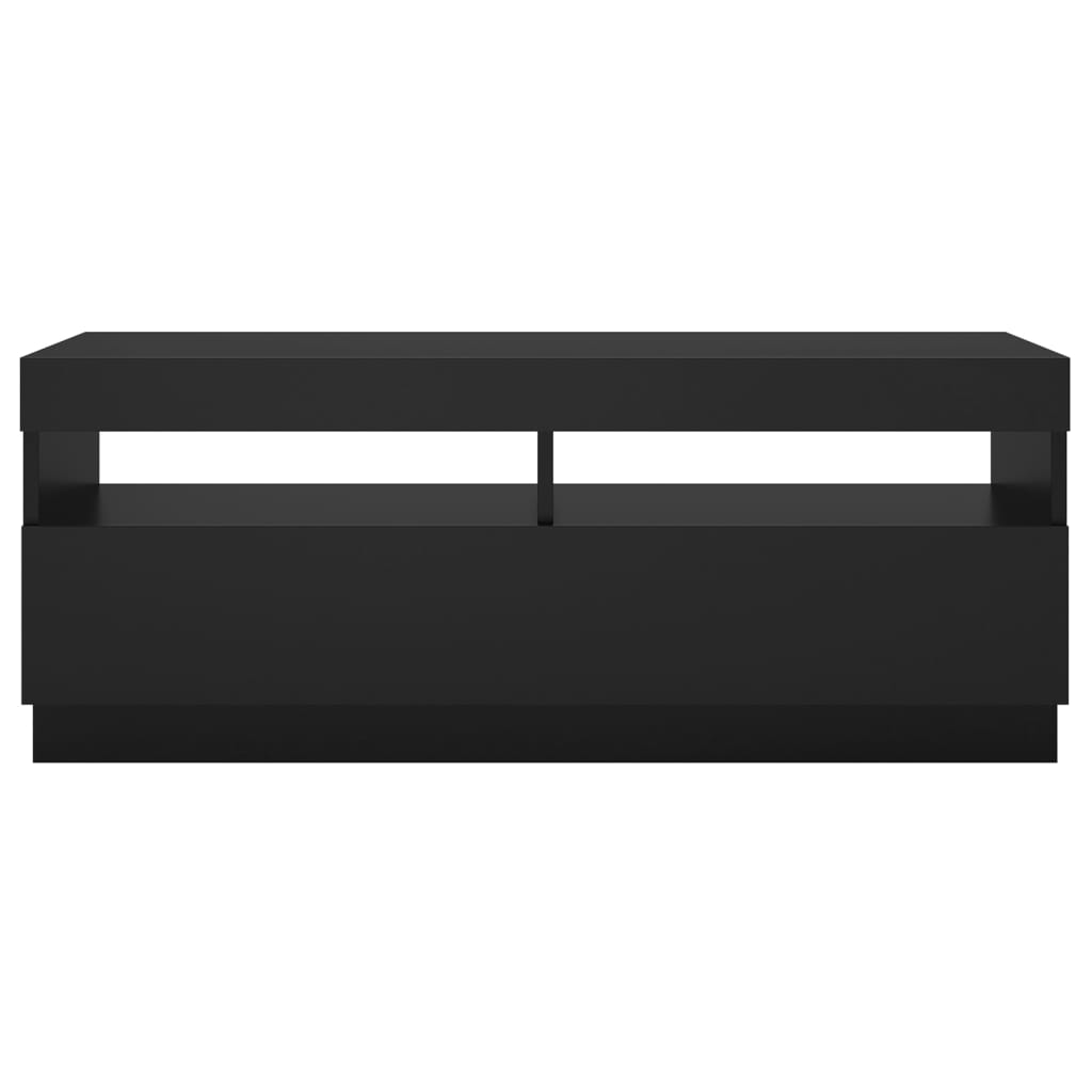 Comodă TV cu lumini LED, negru, 100x35x40 cm Lando - Lando