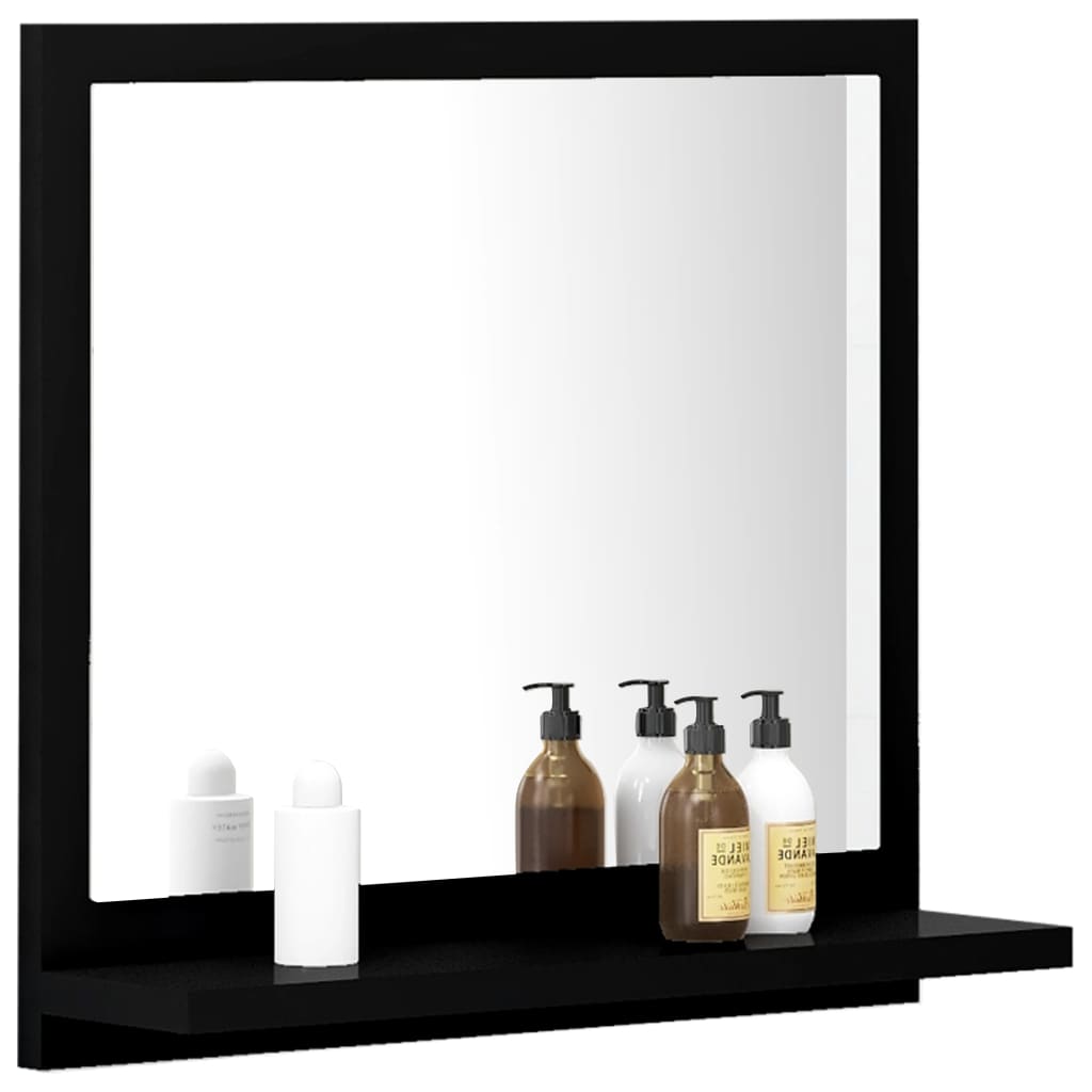 Oglindă de baie, negru, 40 x 10,5 x 37 cm, PAL - Lando