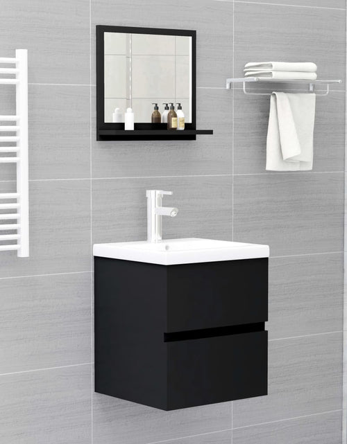 Încărcați imaginea în vizualizatorul Galerie, Oglindă de baie, negru, 40 x 10,5 x 37 cm, PAL - Lando
