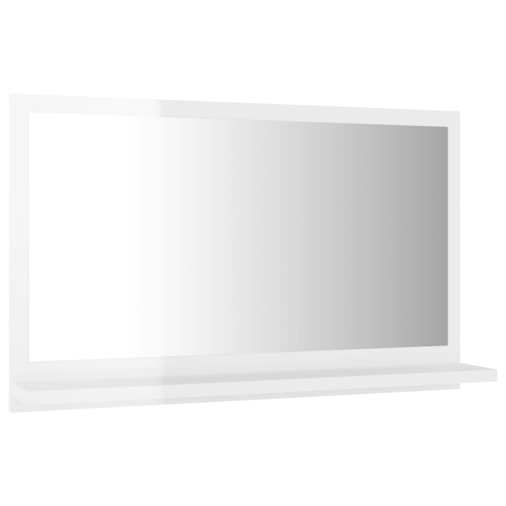 Oglindă de baie, alb extralucios, 60 x 10,5 x 37 cm, PAL Lando - Lando