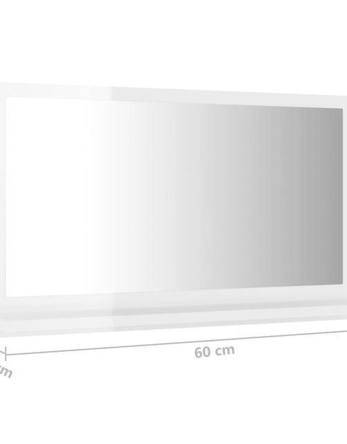 Загрузите изображение в средство просмотра галереи, Oglindă de baie, alb extralucios, 60 x 10,5 x 37 cm, PAL Lando - Lando

