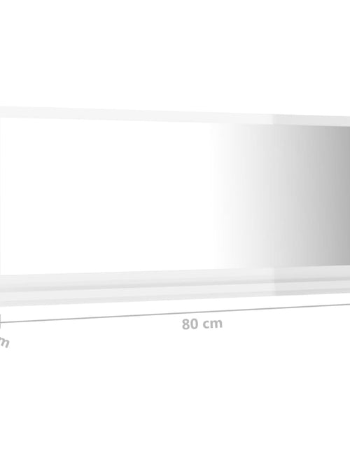 Загрузите изображение в средство просмотра галереи, Oglindă de baie, alb extralucios, 80 x 10,5 x 37 cm, PAL Lando - Lando
