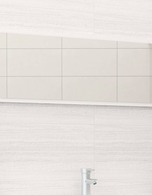 Încărcați imaginea în vizualizatorul Galerie, Oglindă de baie, alb extralucios, 90x1,5x37 cm, PAL Lando - Lando

