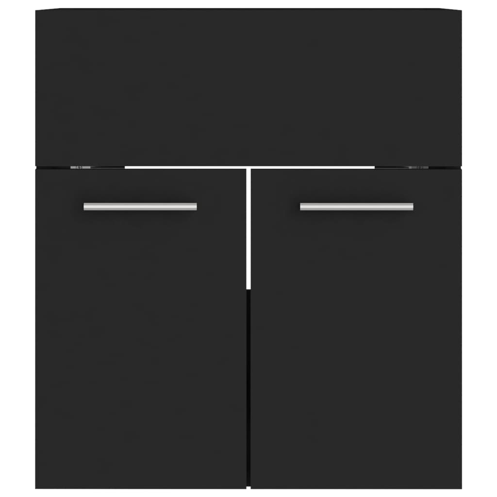 Dulap de chiuvetă, negru, 41x38,5x46 cm, PAL - Lando