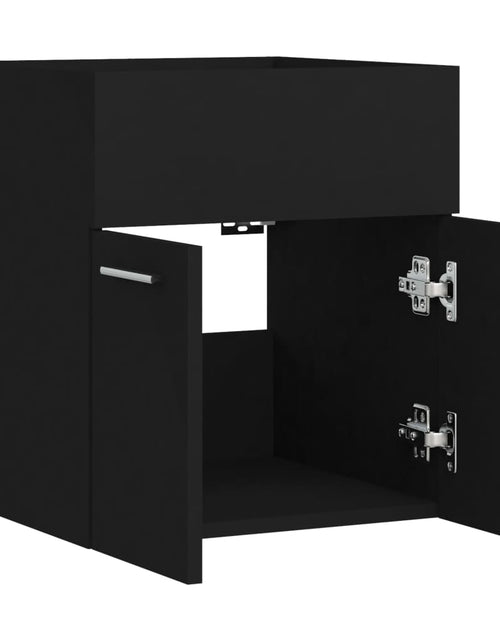 Încărcați imaginea în vizualizatorul Galerie, Dulap de chiuvetă, negru, 41x38,5x46 cm, PAL - Lando
