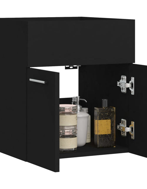 Încărcați imaginea în vizualizatorul Galerie, Dulap de chiuvetă, negru, 41x38,5x46 cm, PAL - Lando
