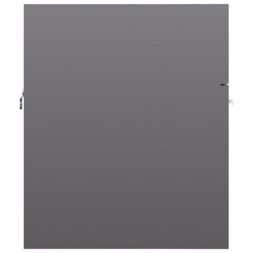 Dulap de chiuvetă, gri extralucios, 41x38,5x46 cm, PAL - Lando