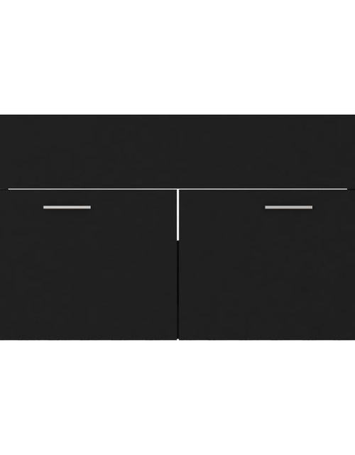 Încărcați imaginea în vizualizatorul Galerie, Dulap de chiuvetă, negru, 90x38,5x46 cm, PAL - Lando
