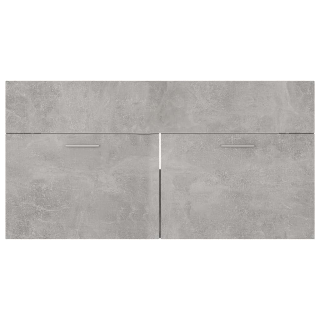 Dulap de chiuvetă, gri beton, 90x38,5x46 cm, PAL - Lando