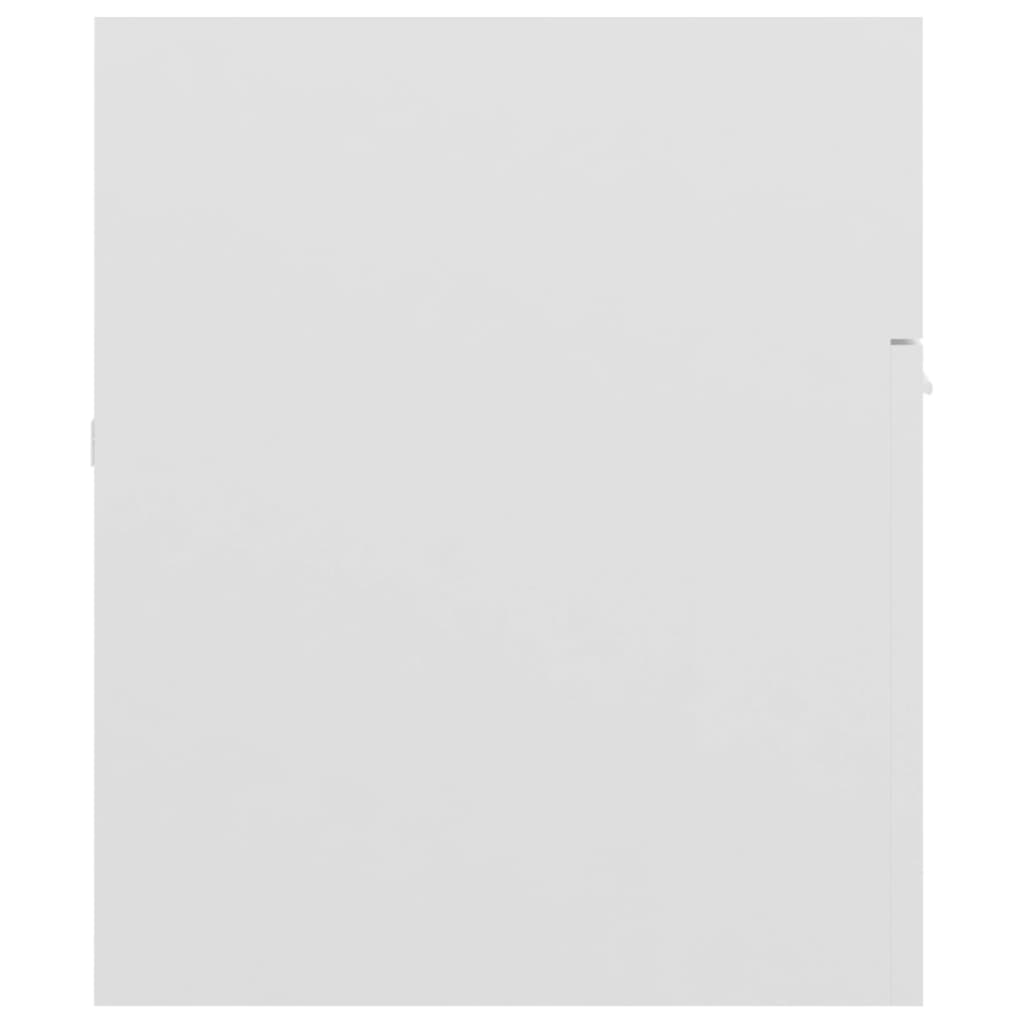 Dulap de chiuvetă, alb extralucios, 100x38,5x46 cm, PAL - Lando