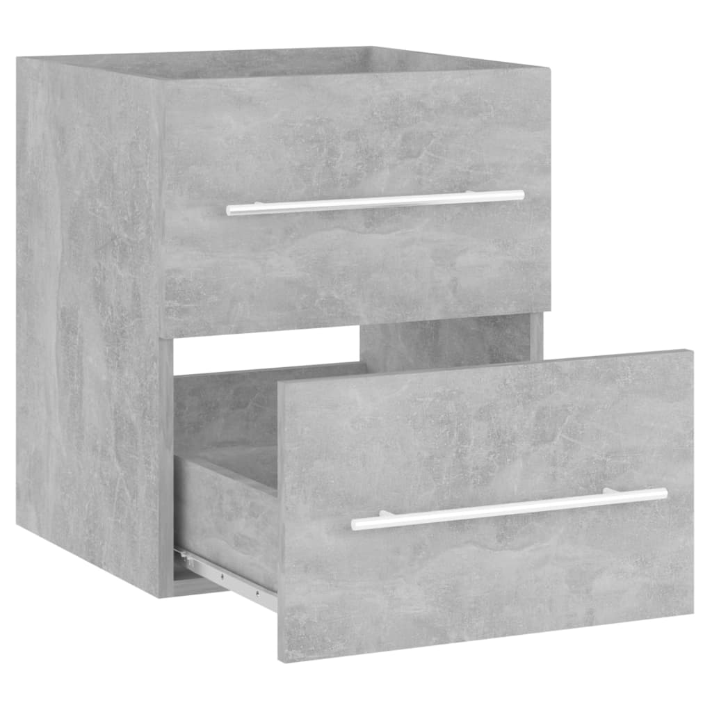 Dulap de chiuvetă, gri beton, 41x38,5x48 cm , PAL - Lando